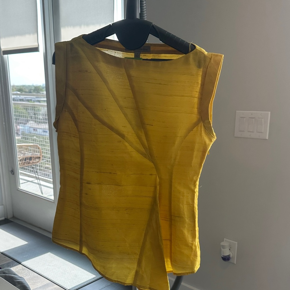 Banana Republic Mustard Yellow Sleeveless Blouse